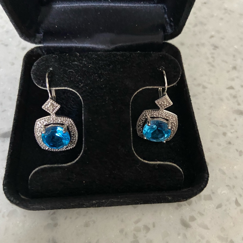 Blue Topaz Earrings